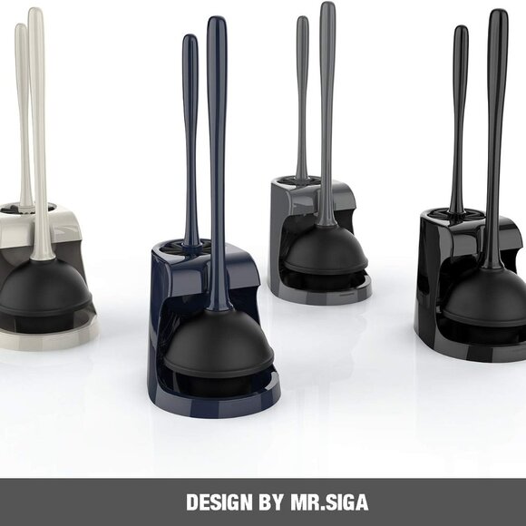 Compact Toilet Plunger and Bowl Brush Set - Ultimate Bathroom Cleaning Tools - Picture 3 of 6